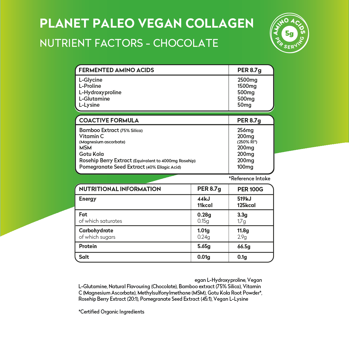Vegan Collagen Powder - Chocolate