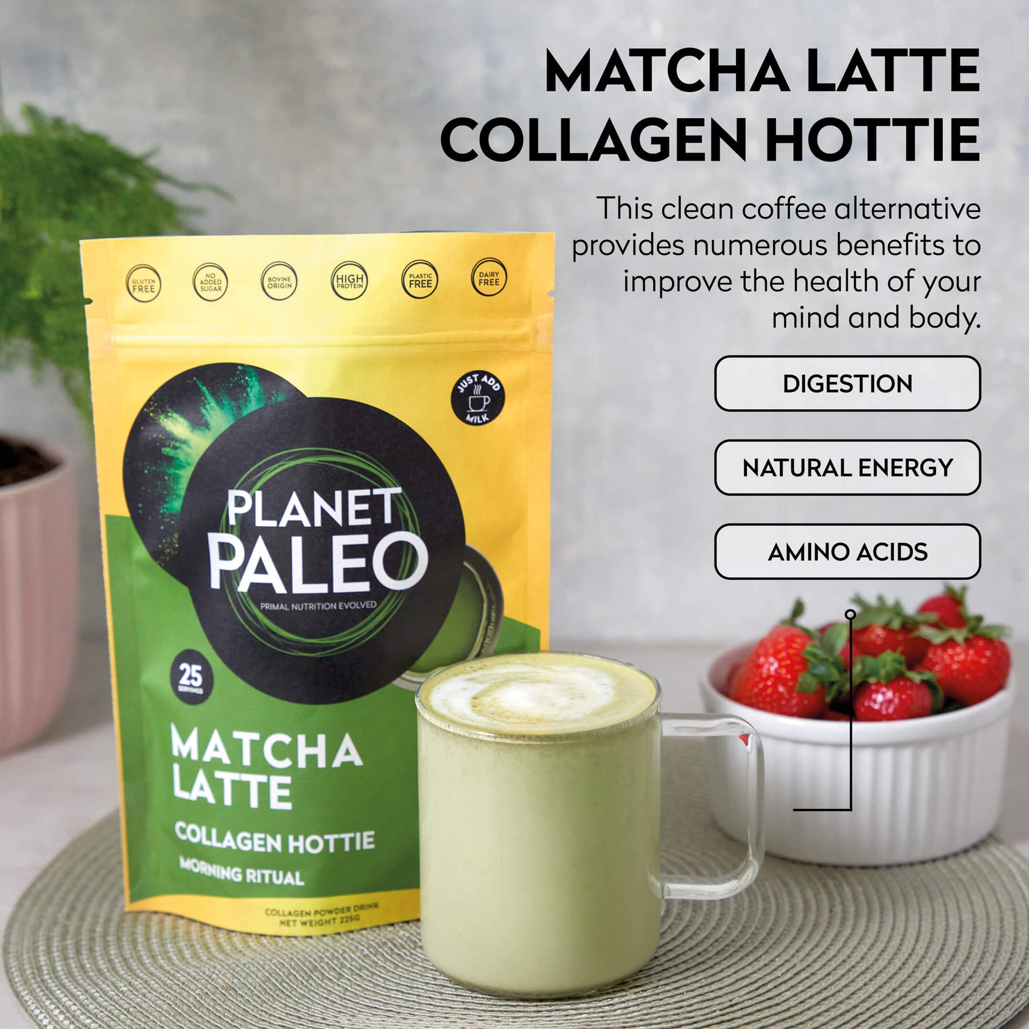 Matcha‌ ‌Collagen‌ ‌Keto‌ ‌Latte‌ Drink Mix - One Life Natural Market NC