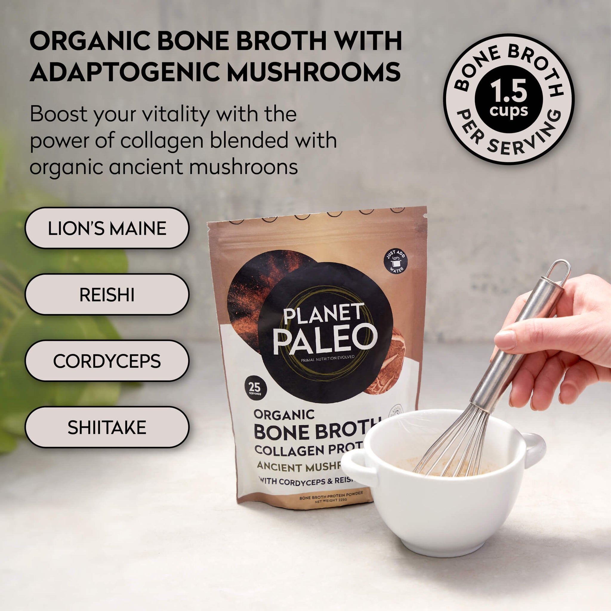 Organic Bone Broth - Ancient Mushrooms