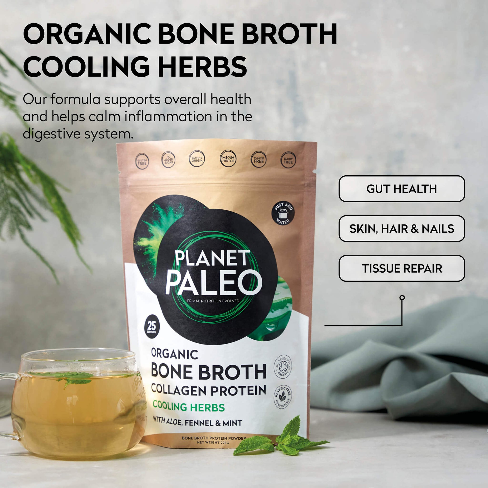 Organic Bone Broth - Cooling Herbs