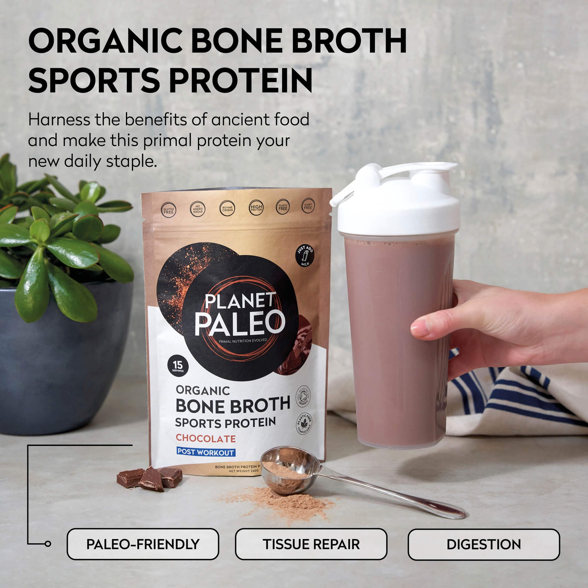 Bone Broth Protein Powder - Chocolate